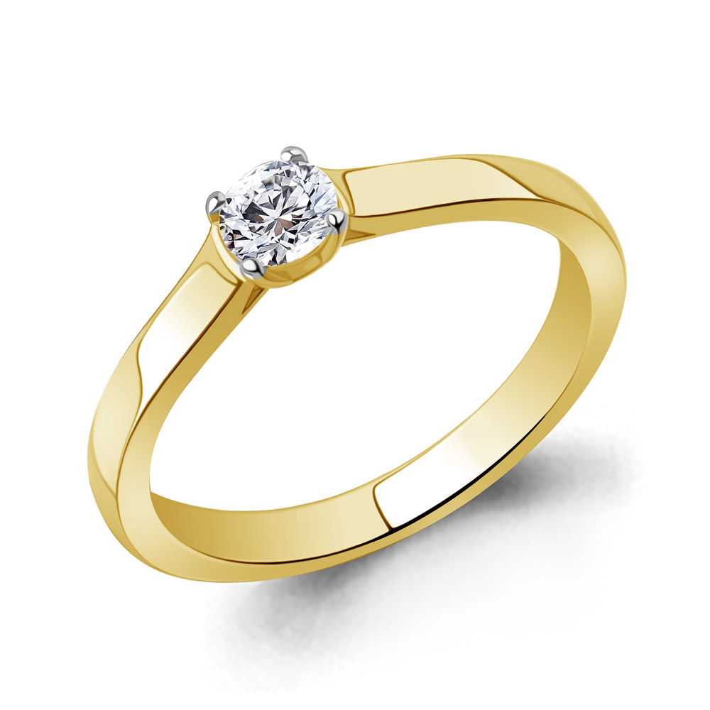 860092ж Кольцо из Золота с бриллиантом выращенным