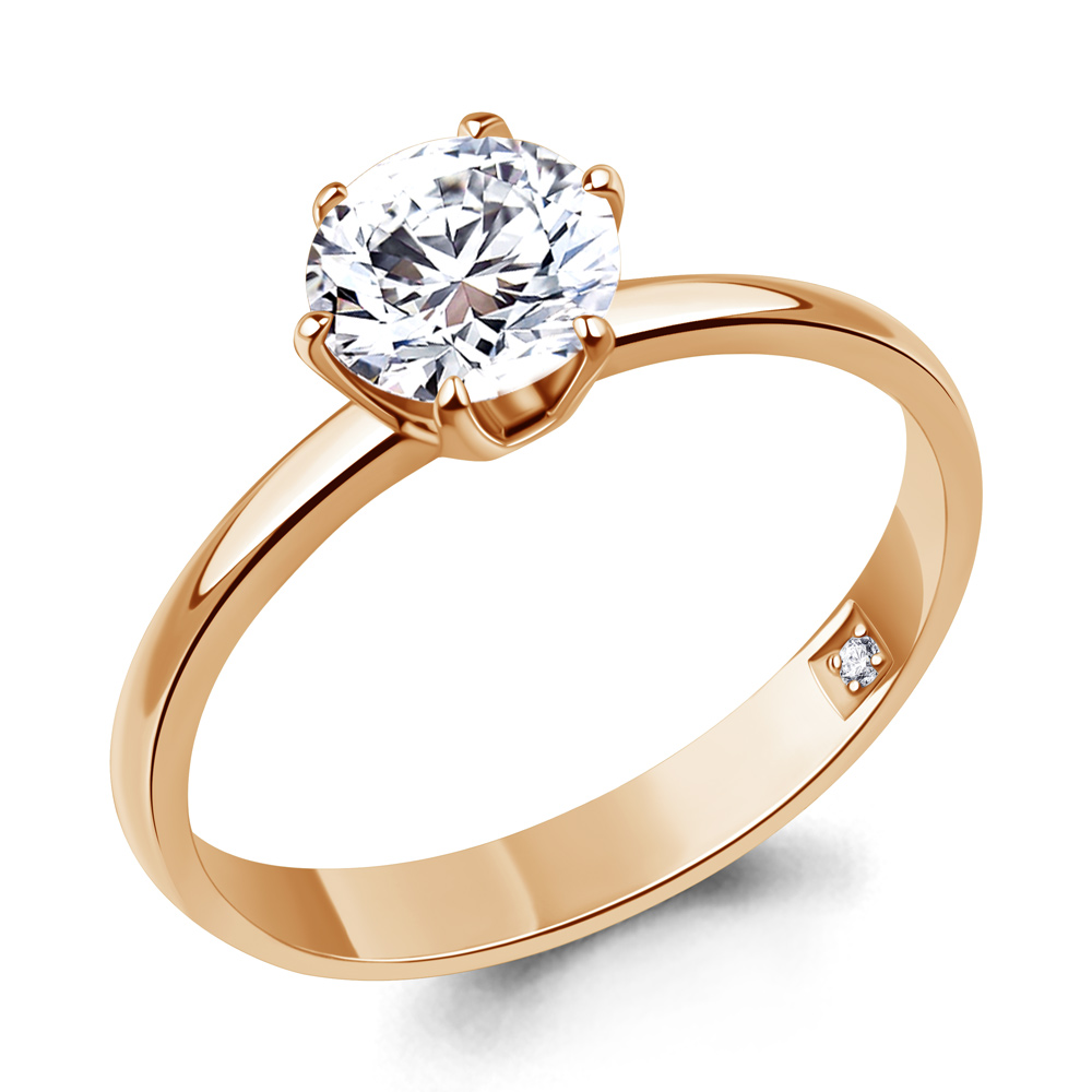 860093к Кольцо из Золота с бриллиантами выращенными