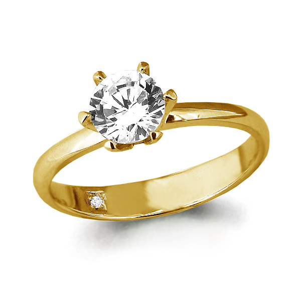 860093ж Кольцо из Золота с бриллиантами выращенными