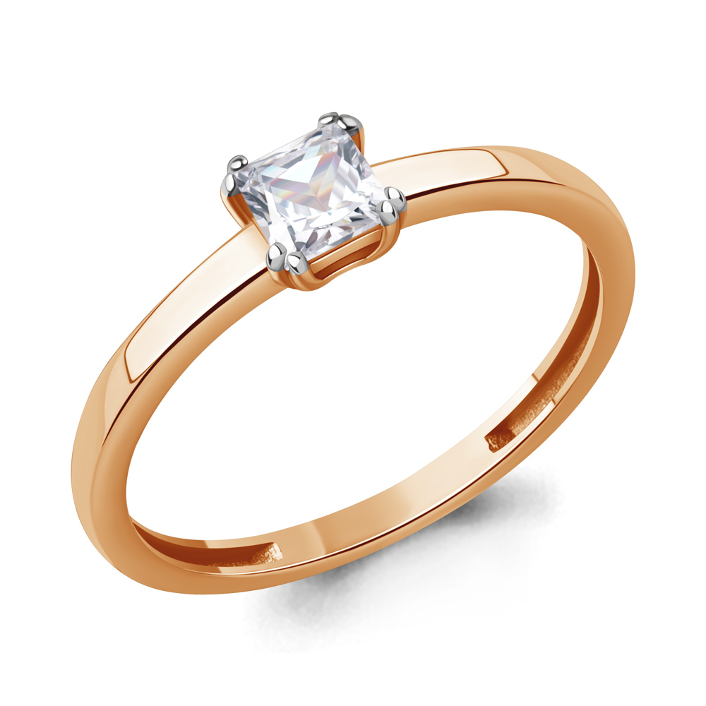 860101 Кольцо из Золота с бриллиантом выращенным