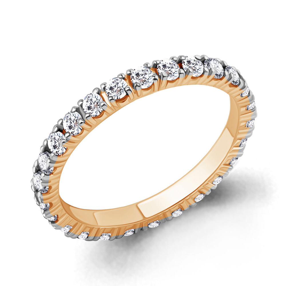 860120 Кольцо из Золота с бриллиантами выращенными