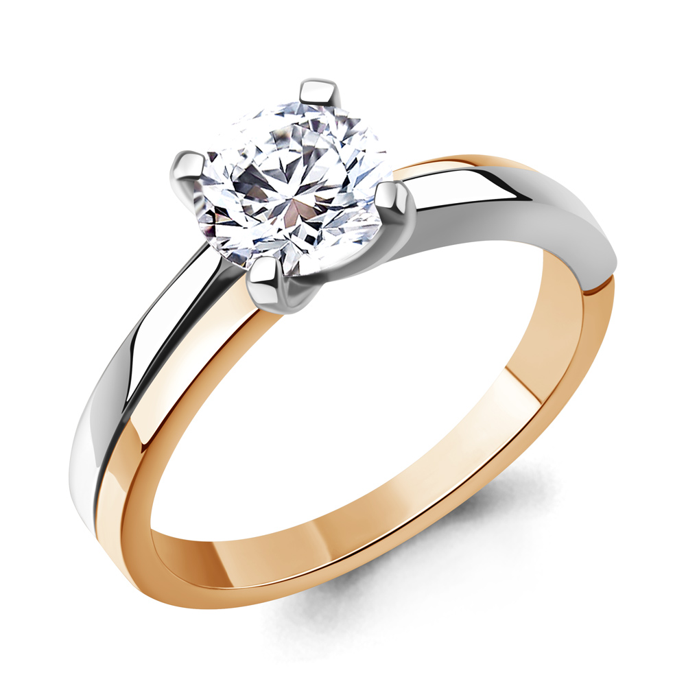 860121 Кольцо из Золота с бриллиантом выращенным