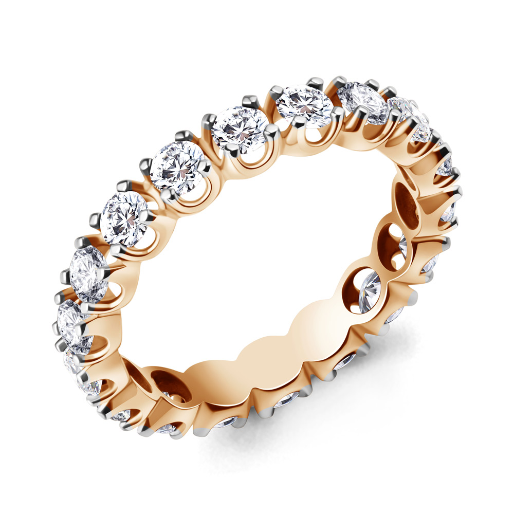 860129 Кольцо из Золота с бриллиантами выращенными