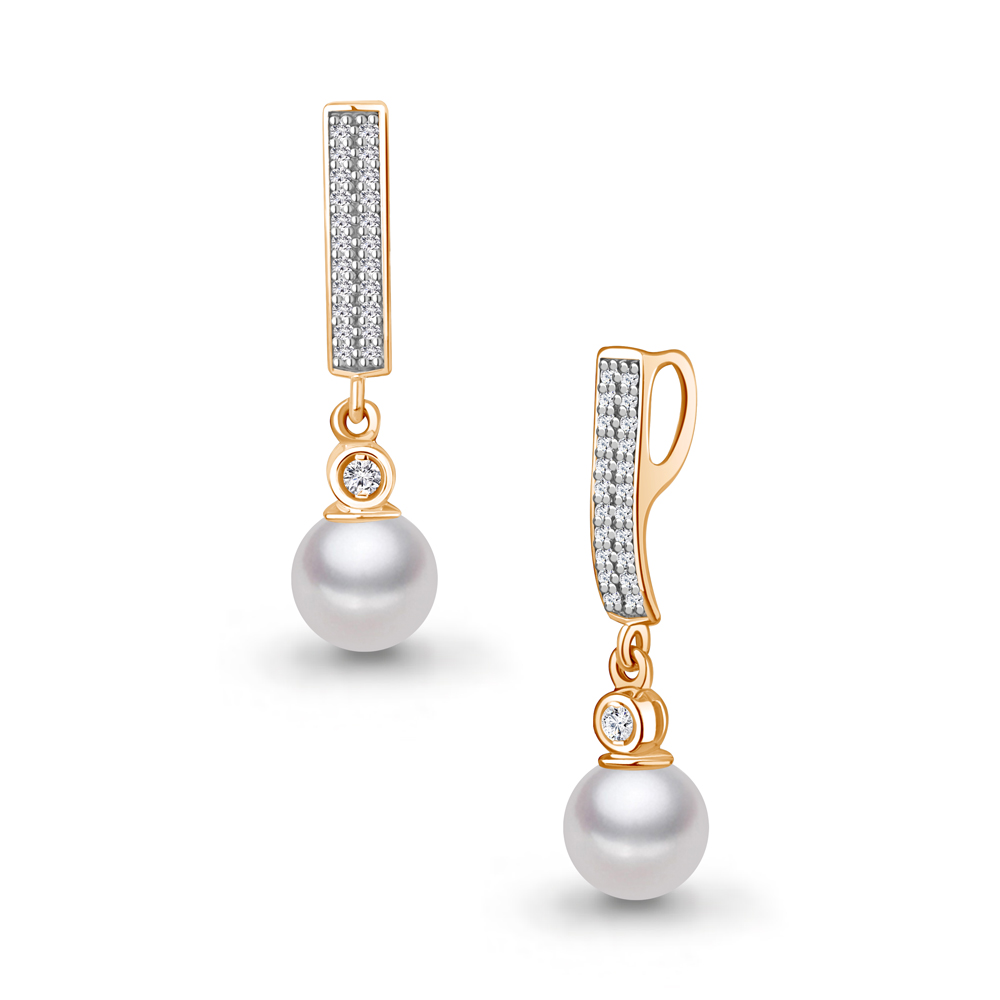 920201Ак Подвеска из Золота с бриллиантами, жемчугом