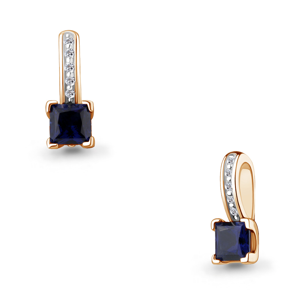 920379Ак Подвеска из Золота с бриллиантами, сапфиром