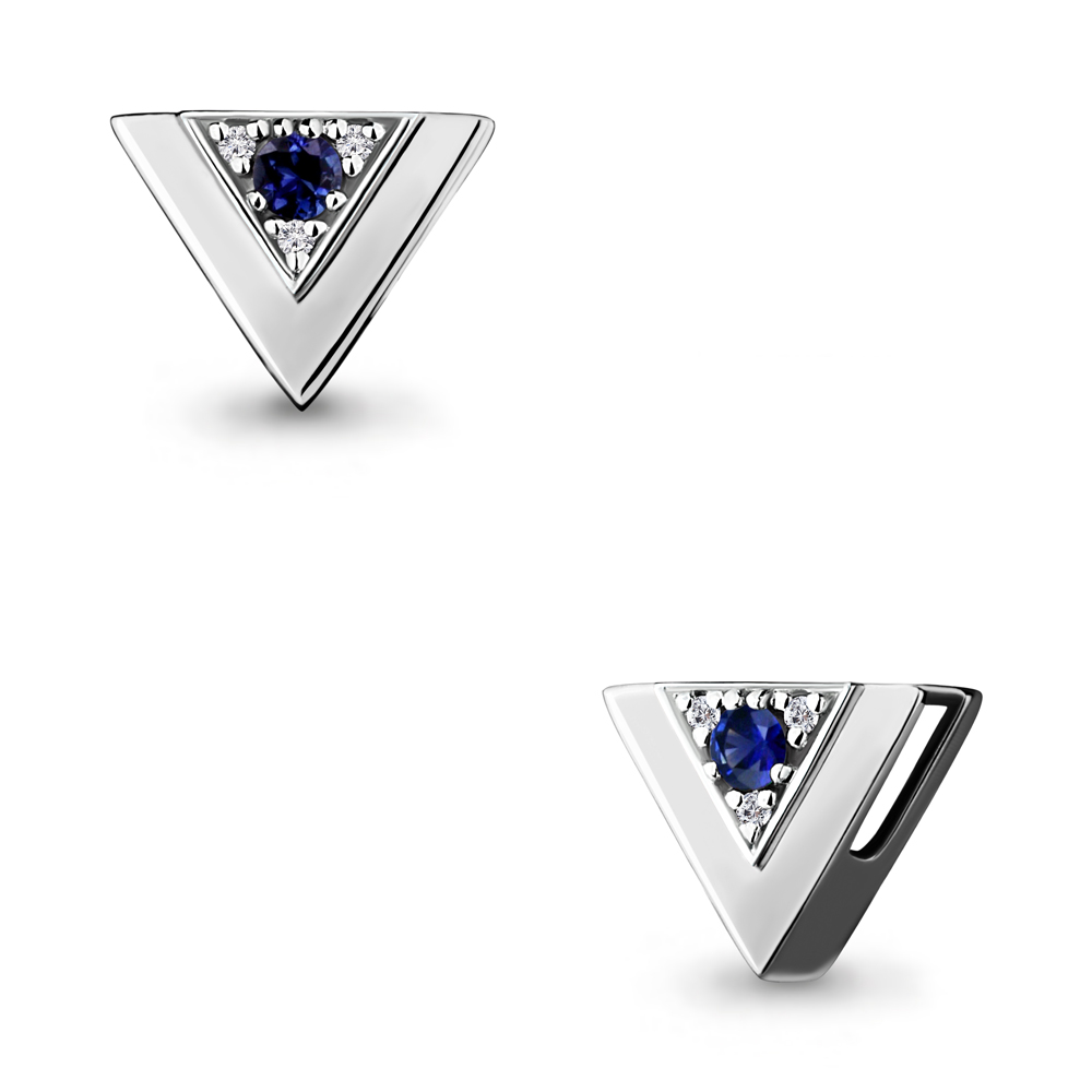 920891А Подвеска из Золота с бриллиантами, сапфиром