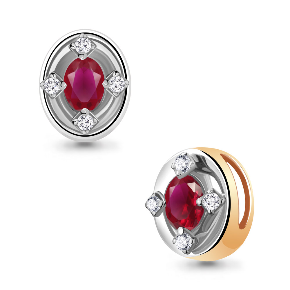 920946к Подвеска из Золота с бриллиантами, рубином