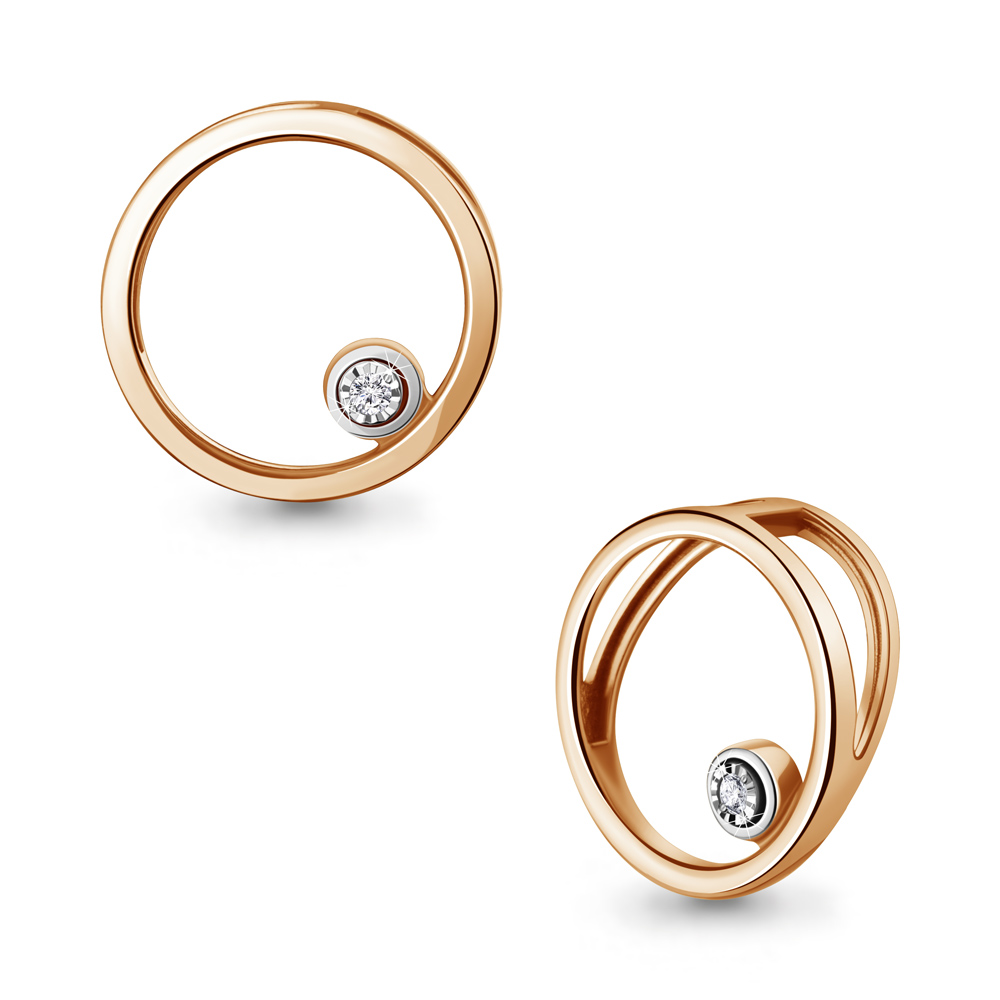 921027к Подвеска из Золота с бриллиантом