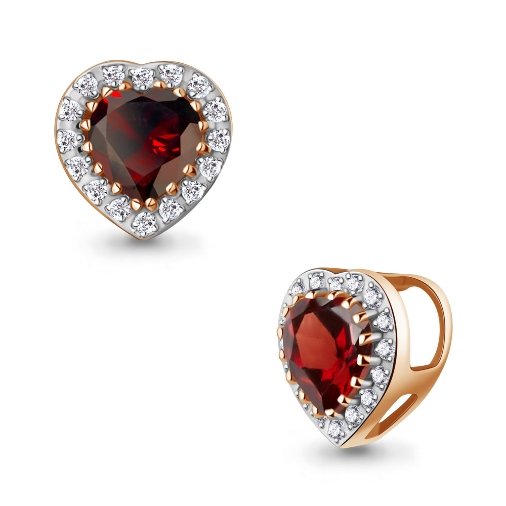 921057к Подвеска из Золота с бриллиантами, гранатом