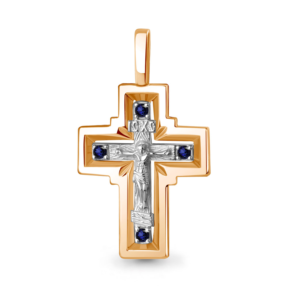 922808к Крест из Золота с сапфирами