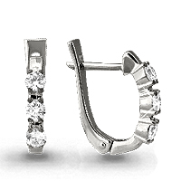 940170 Серьги из Золота с бриллиантами из коллекции "Дежавю"