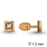 940304к Серьги из золота с бриллиантами из коллекции "Иллюзия"