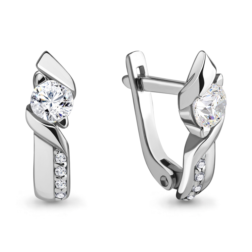 941092А Серьги из Золота с бриллиантами из коллекции "Elegance"