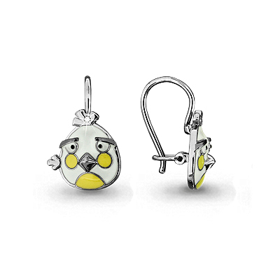 941308А Серьги из Золота с бриллиантами, эмалью из коллекции "Smile"