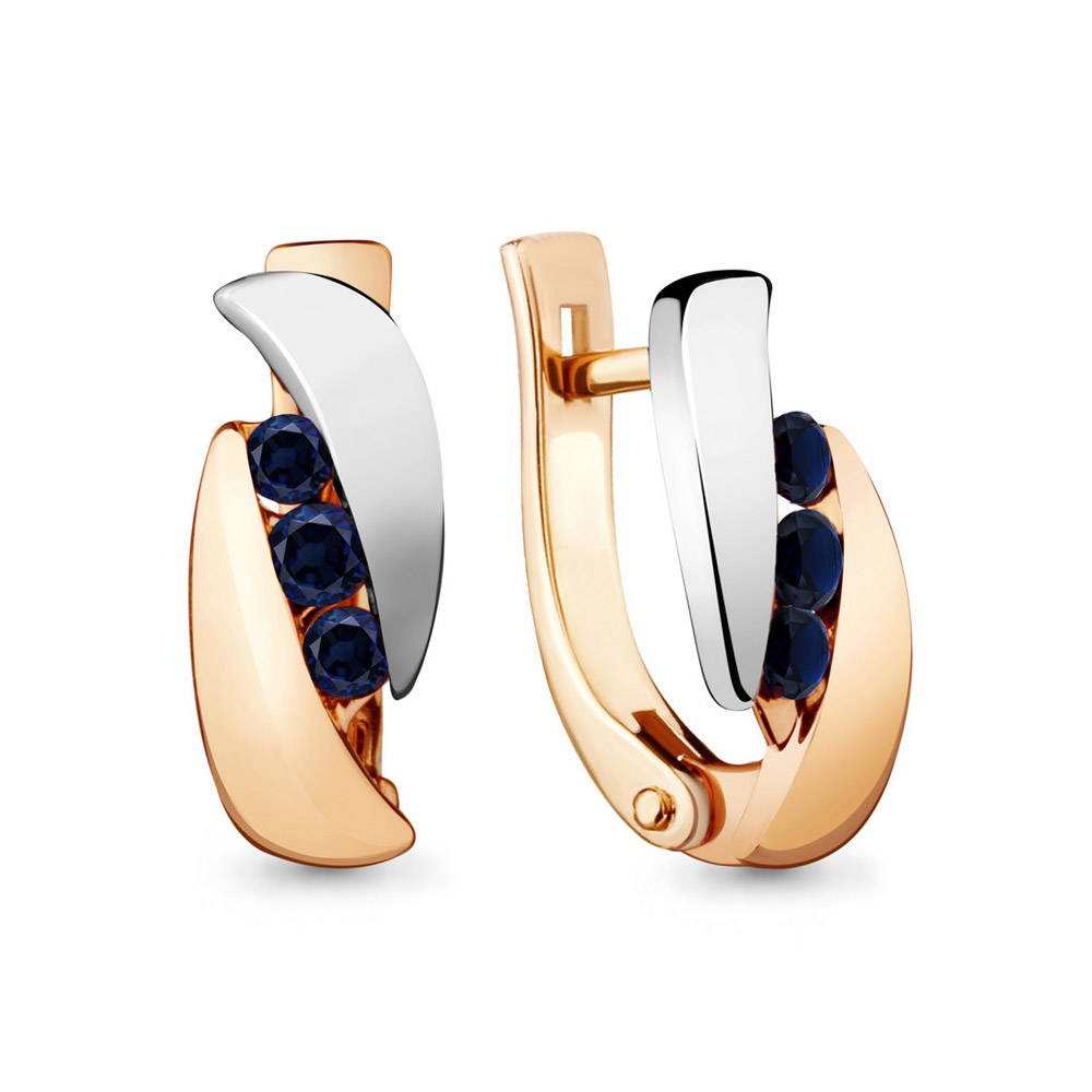 941578к Серьги из Золота с сапфирами из коллекции "Мэй"