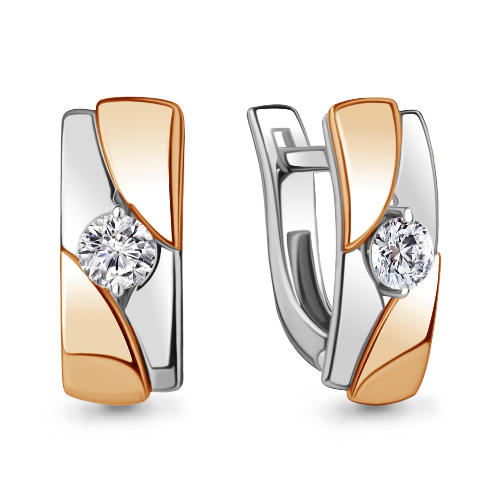 941661к Серьги из Золота с бриллиантами из коллекции "Мэй"