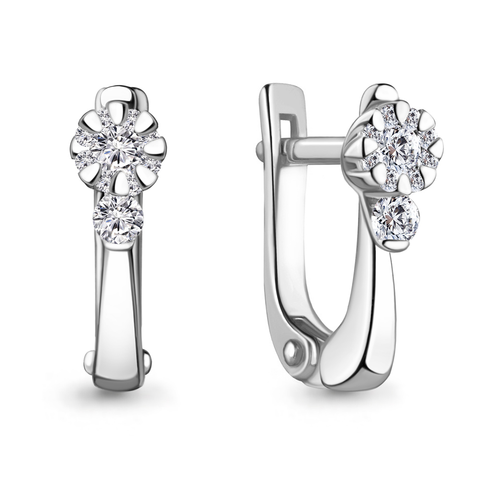 941809 Серьги из Золота с бриллиантами из коллекции "Elegance"