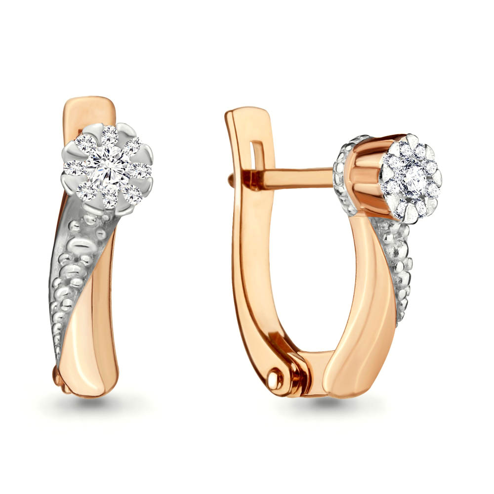 941826к Серьги из Золота с бриллиантами из коллекции "Elegance"