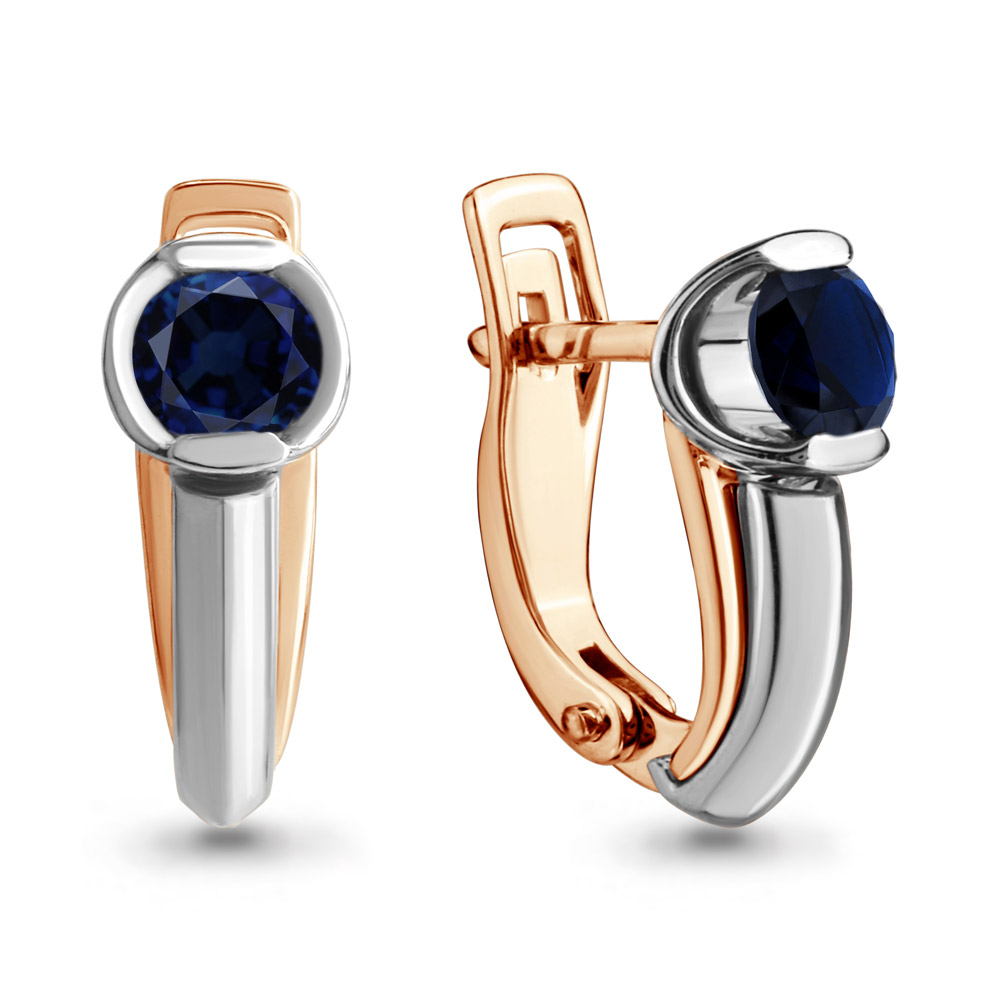 942199к Серьги из Золота с сапфирами из коллекции "Альянс"