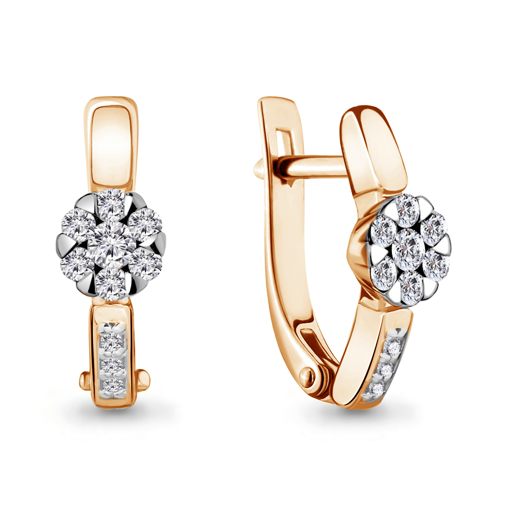 942410Ак Серьги из Золота с бриллиантами