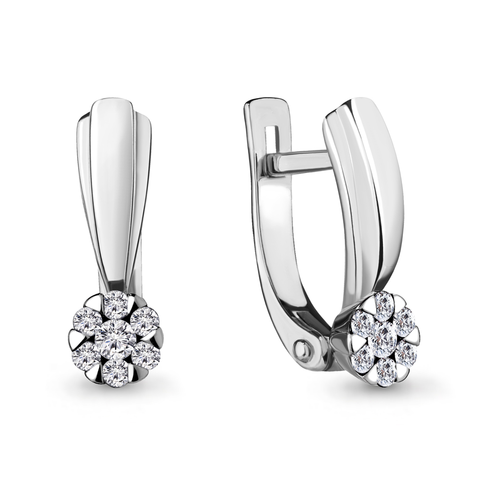 942411 Серьги из Золота с бриллиантами