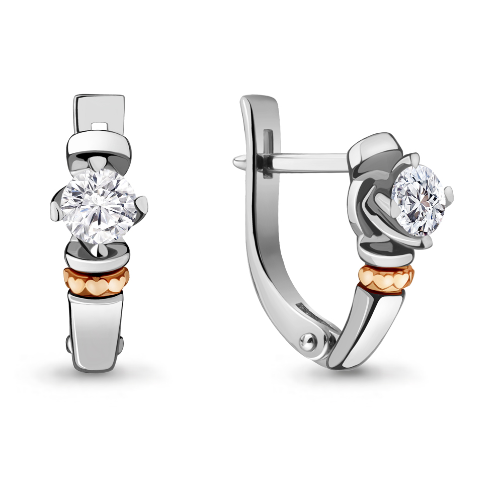 942429к Серьги из Золота с бриллиантами из коллекции "Elegance"