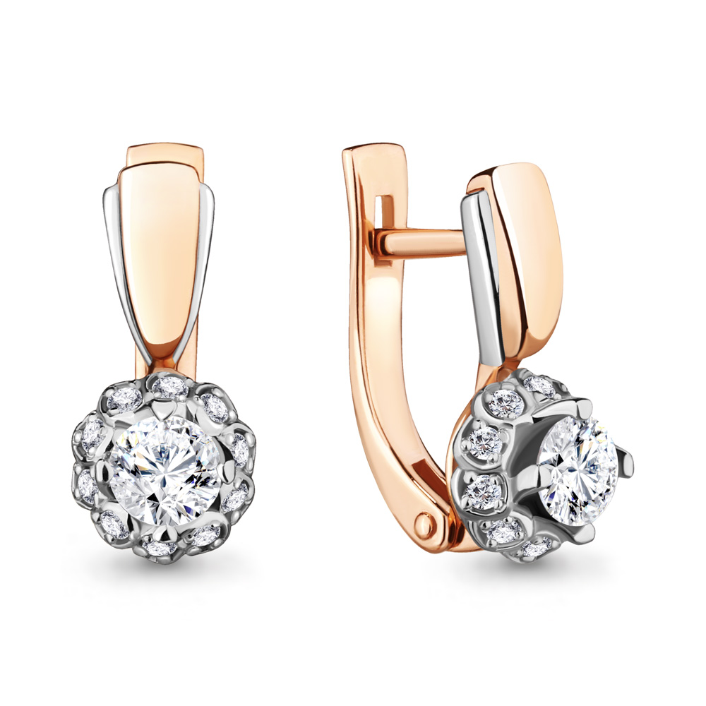 942431к Серьги из Золота с бриллиантами из коллекции "Elegance"