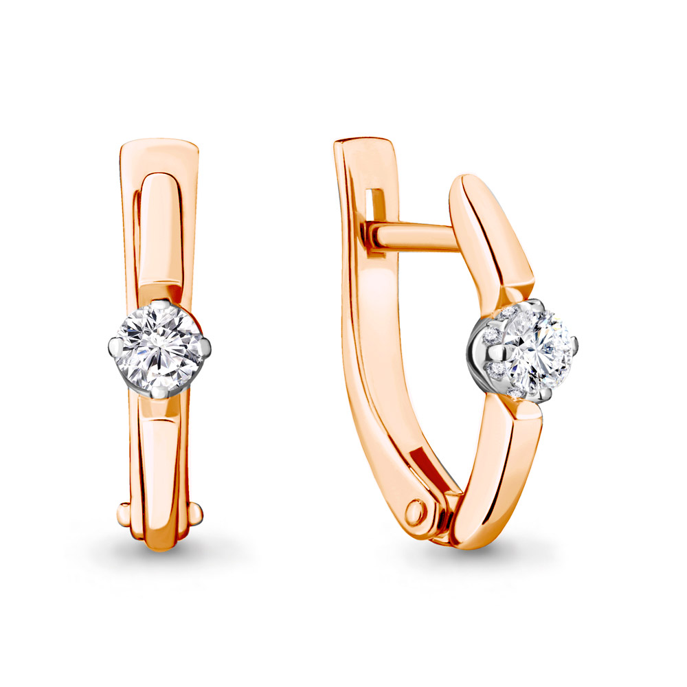 942443Ак Серьги из Золота с бриллиантами из коллекции "Elegance"