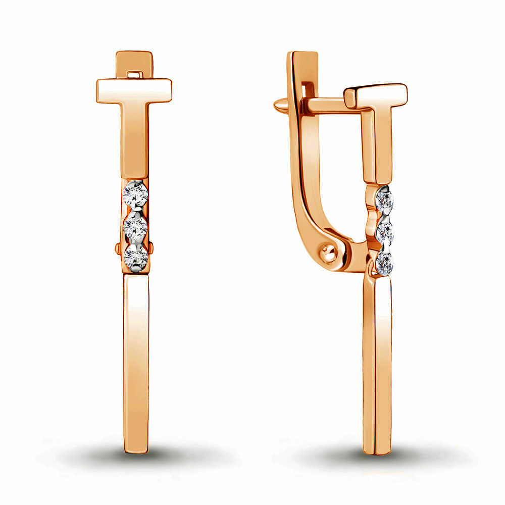 942482к Серьги из Золота с бриллиантами