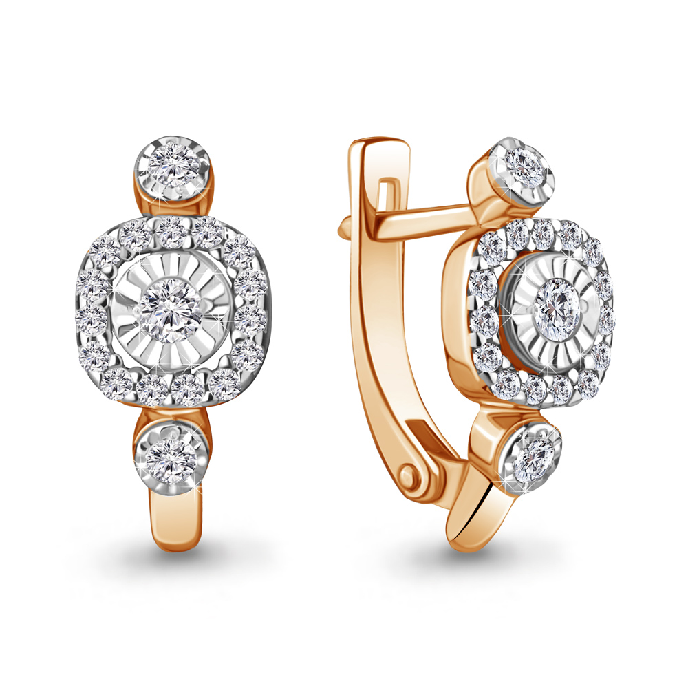 942793Ак Серьги из Золота с бриллиантами