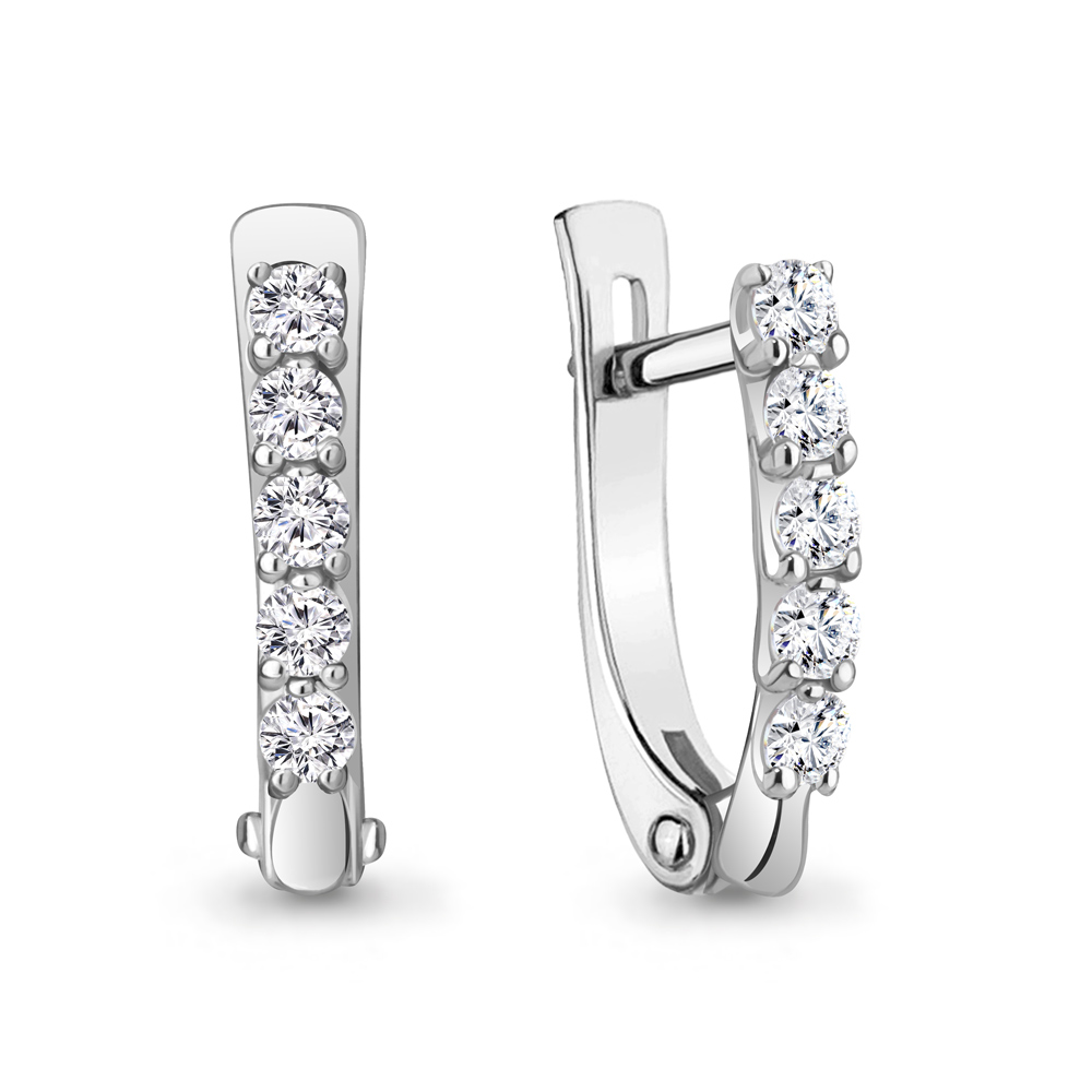 942832 Серьги из Золота с бриллиантами из коллекции "Дежавю"