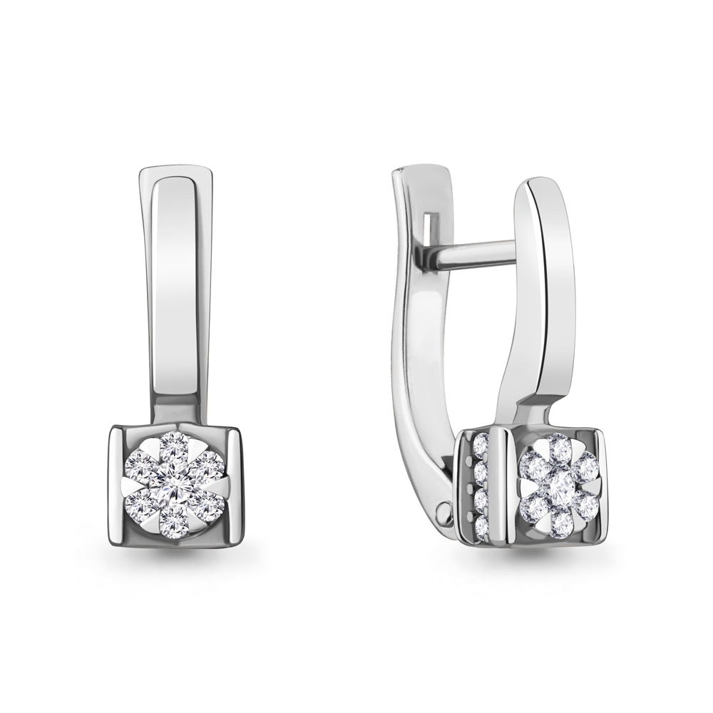 942868А Серьги из Золота с бриллиантами из коллекции "Merilyn"