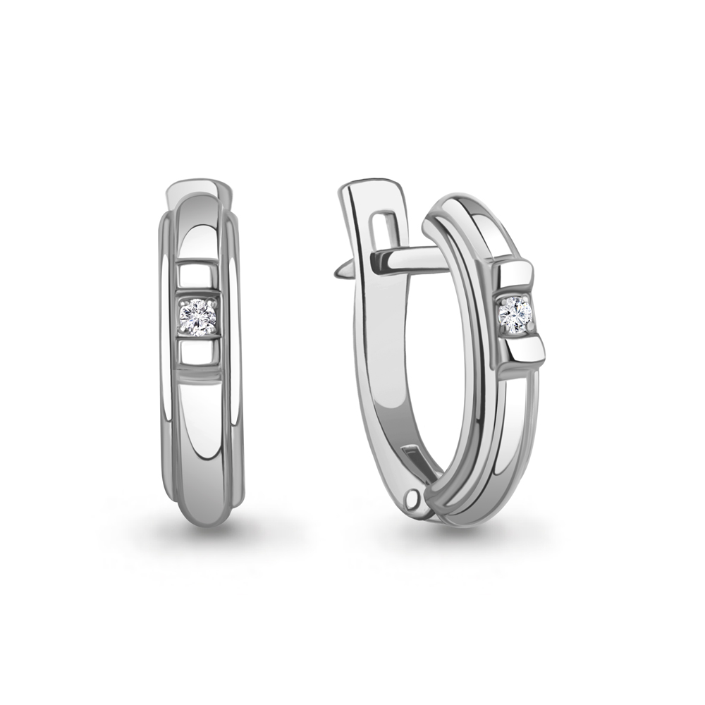 943075 Серьги из Золота с бриллиантами