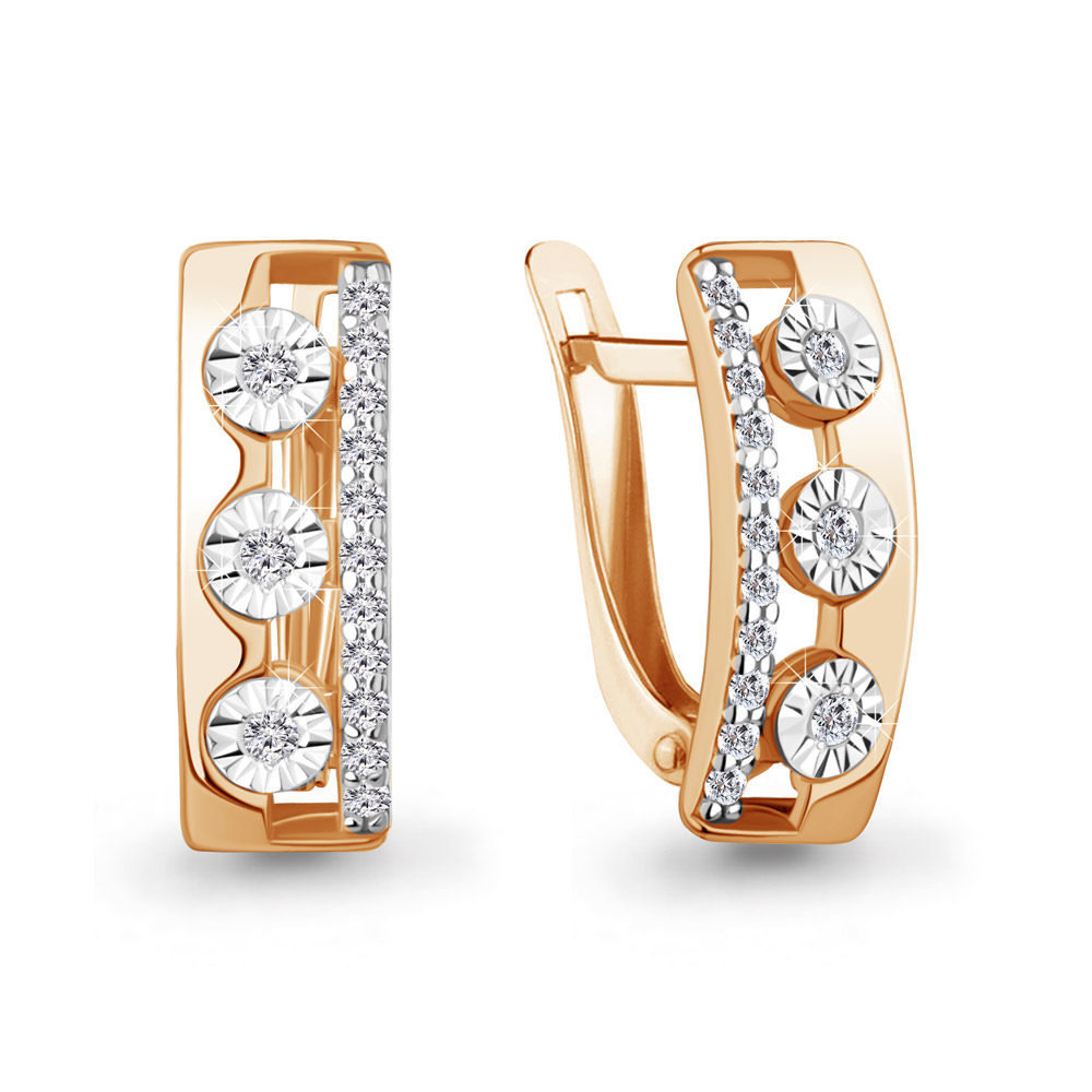 943206Ак Серьги из Золота с бриллиантами