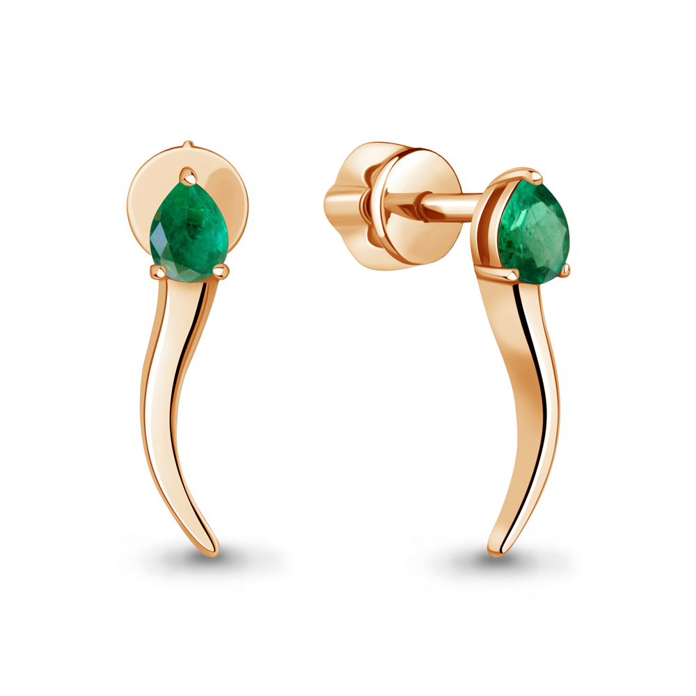 943220к Серьги из Золота с изумрудами