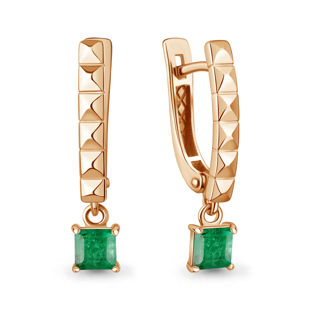 943293 Серьги из Золота с изумрудами