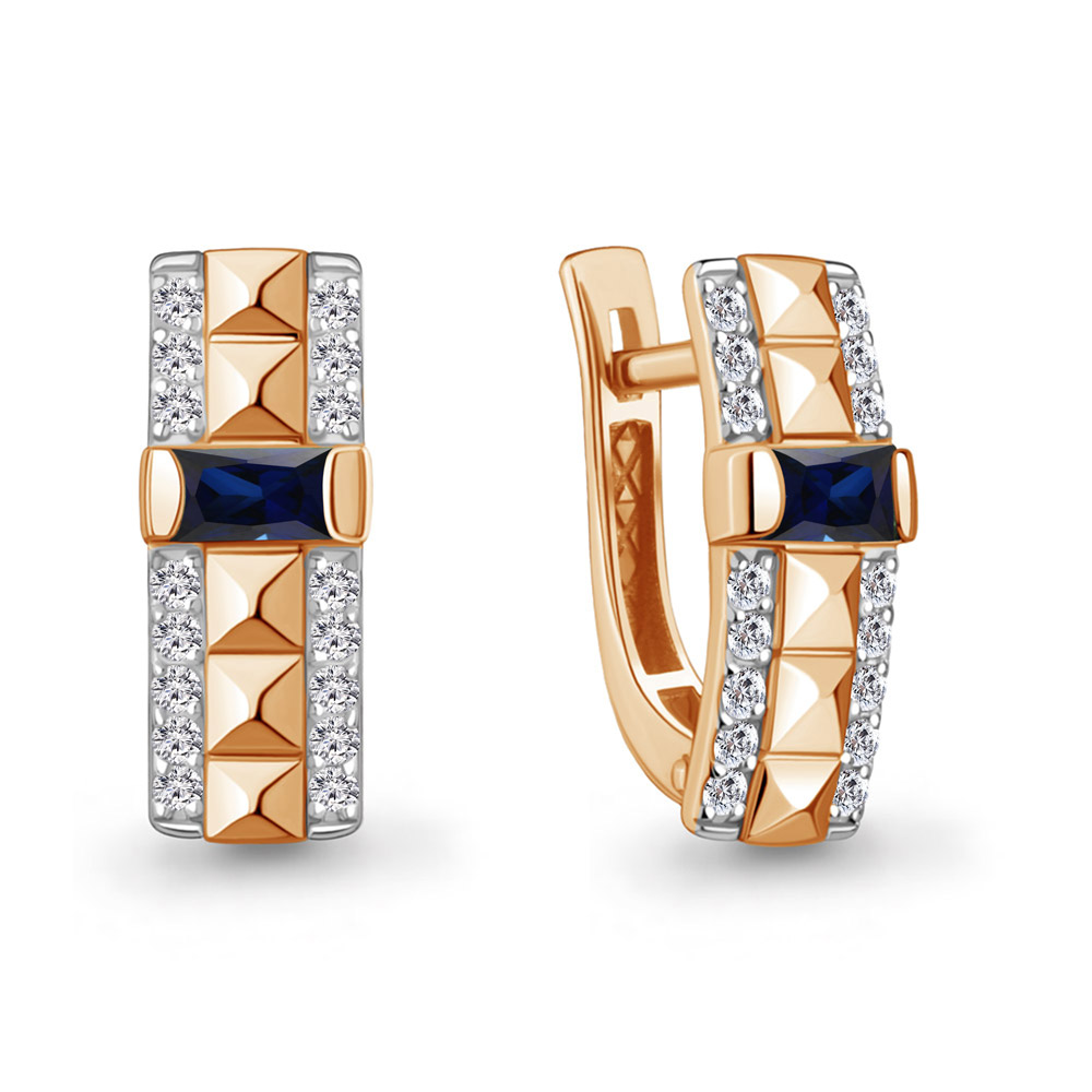 943359 Серьги из Золота с бриллиантами, сапфирами