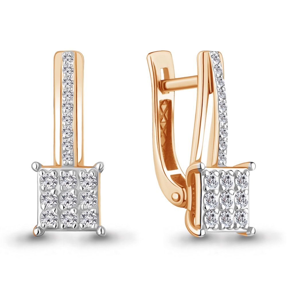 943365 Серьги из Золота с бриллиантами