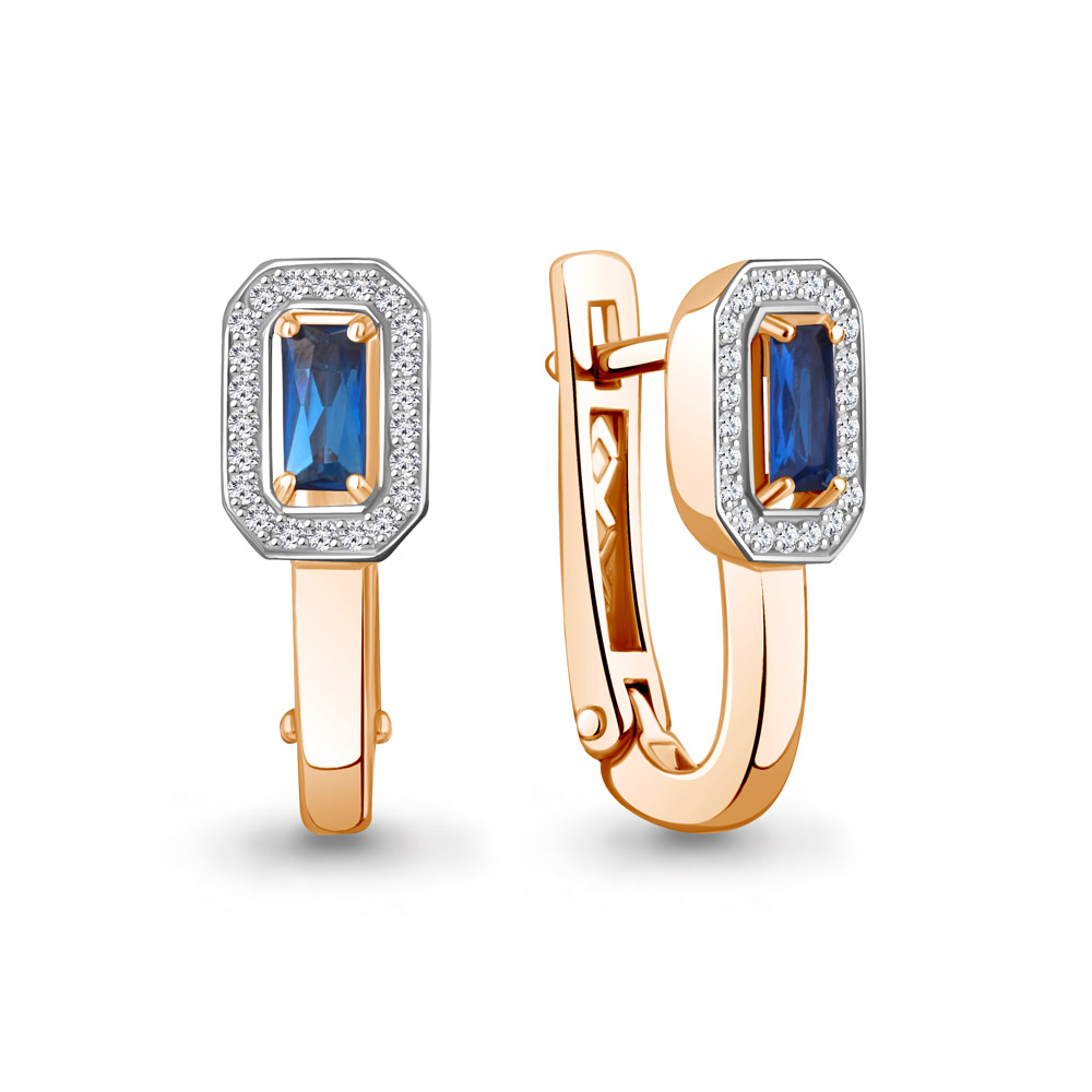 943370 Серьги из Золота с бриллиантами, сапфирами