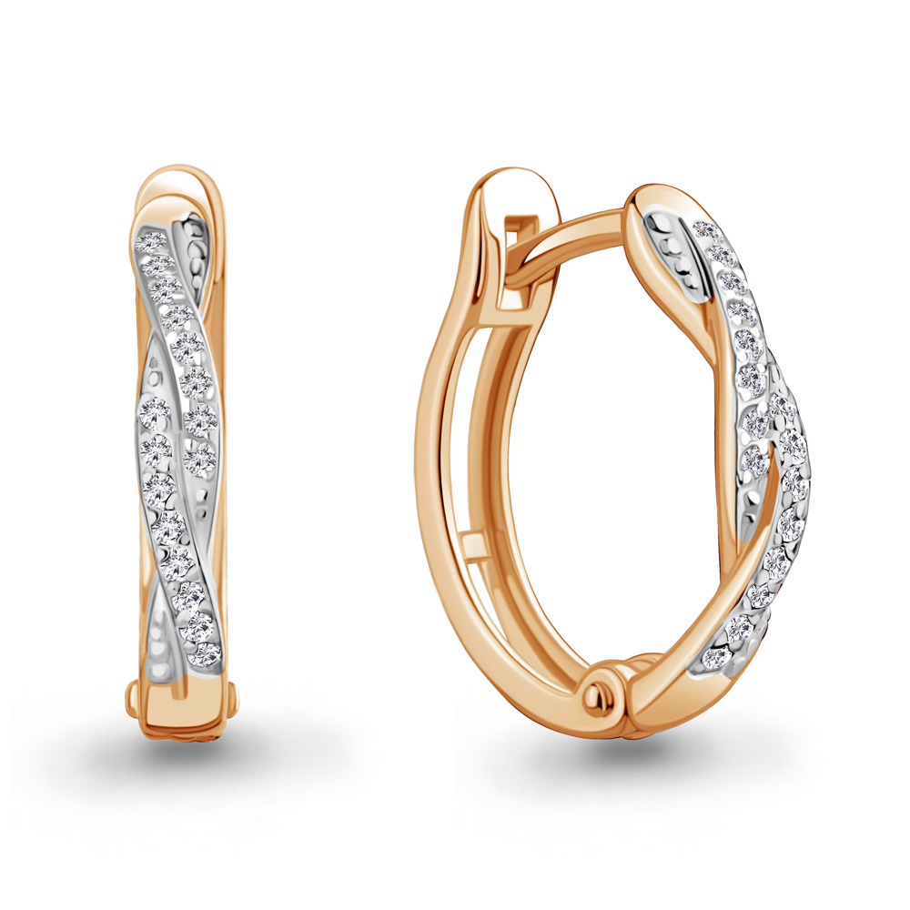 943383 Серьги из Золота с бриллиантами