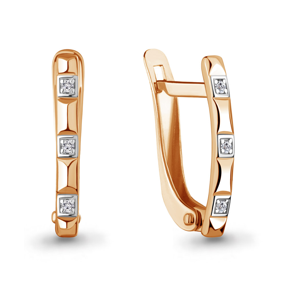 943413 Серьги из Золота с бриллиантами