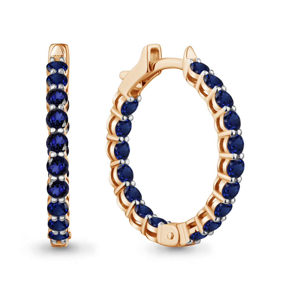 9434631 Серьги из Золота с сапфирами