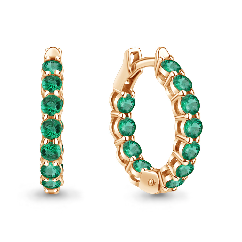 9434642 Серьги из Золота с изумрудами