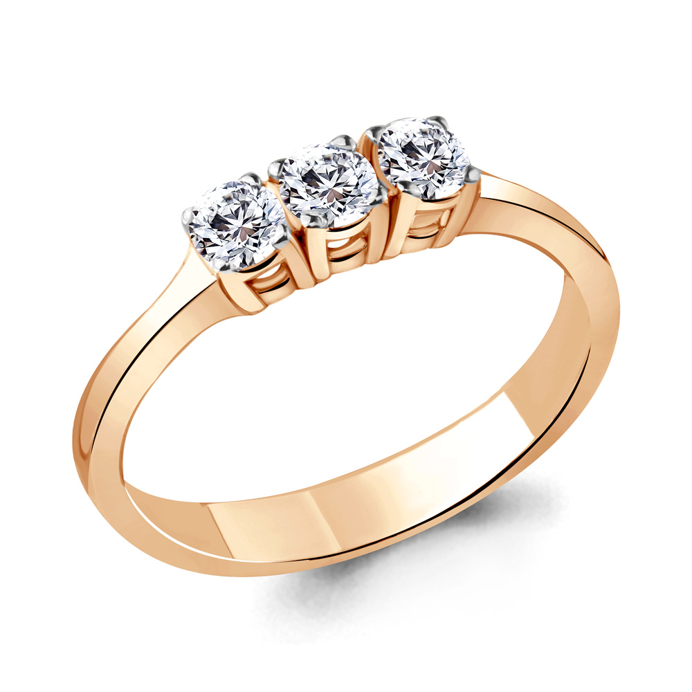 960098к Кольцо из Золота с бриллиантами из коллекции "Дежавю"