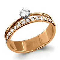 961312к Кольцо из Золота с бриллиантами из коллекции "Дежавю"