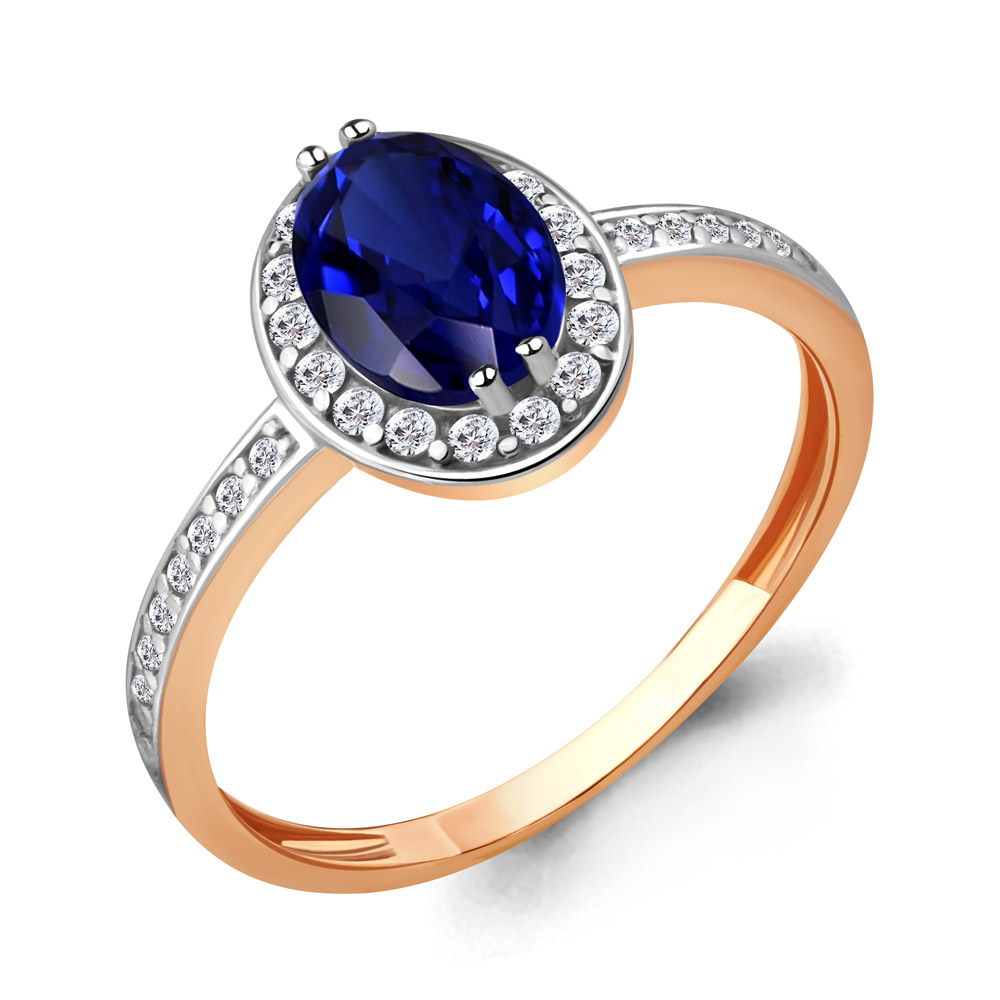 961784Ак Кольцо из Золота с бриллиантами, сапфиром