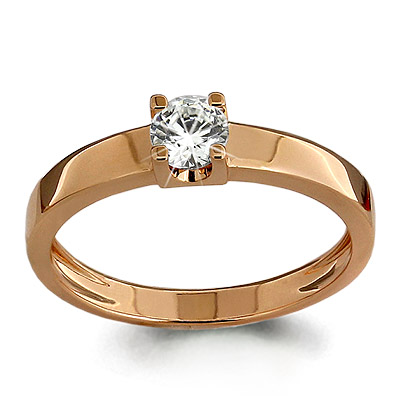 961892к Кольцо из Золота с бриллиантом из коллекции "Признание"