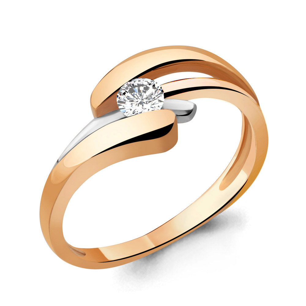 961984к Кольцо из Золота с бриллиантом из коллекции "Признание"