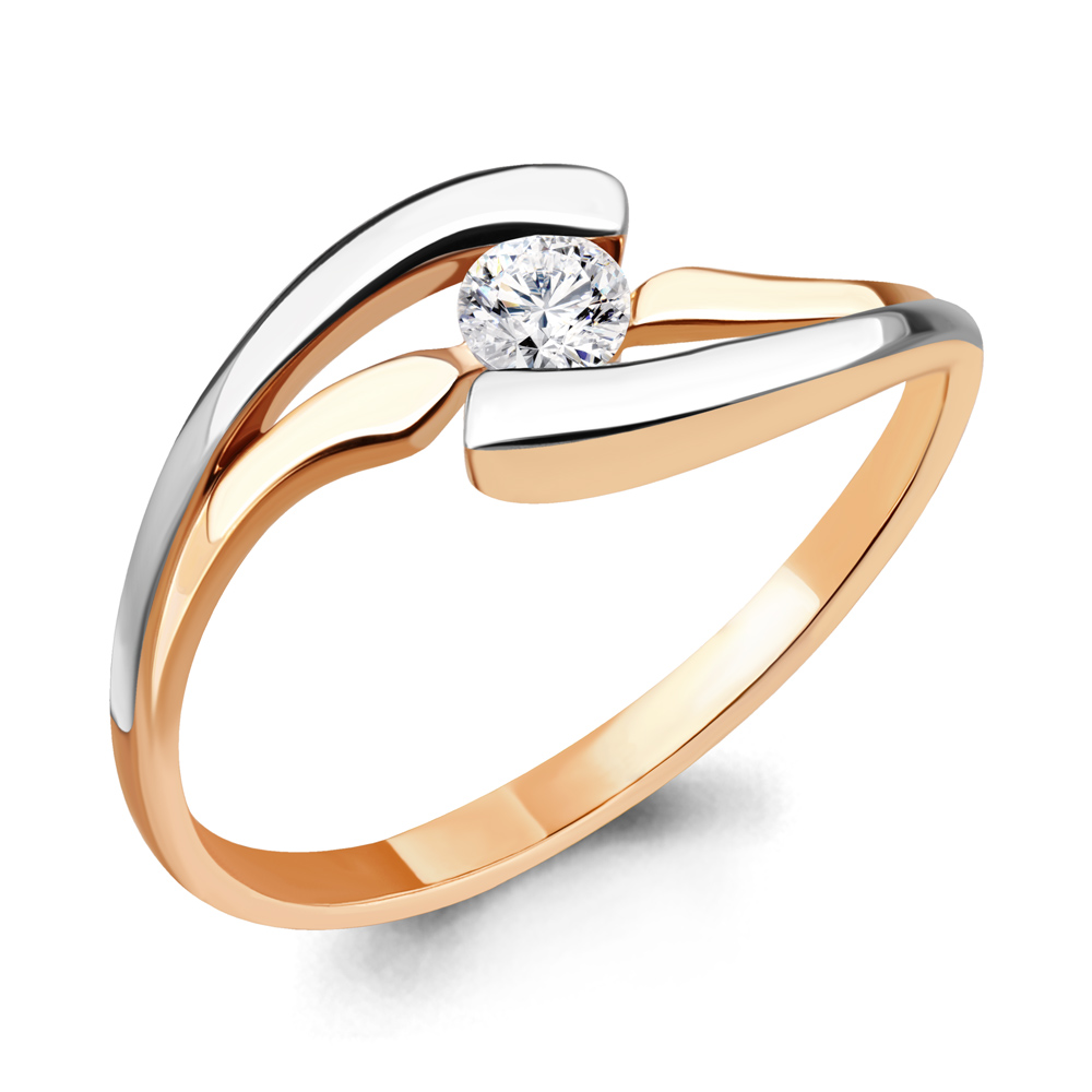 961986к Кольцо из Золота с бриллиантом из коллекции "Признание"