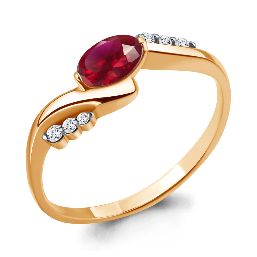 962311Ак Кольцо из Золота с бриллиантами, рубином